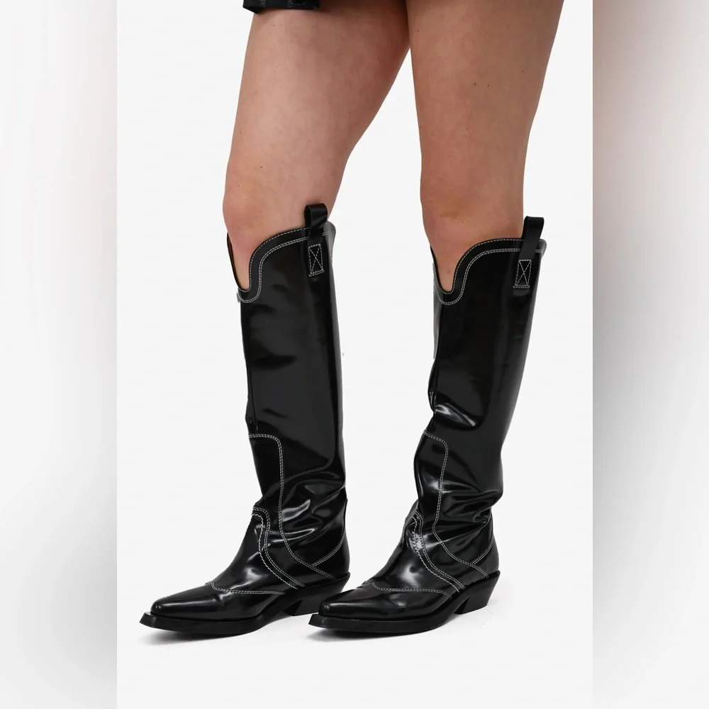 Ganni | Tall Western Boots - Picture 4 of 9